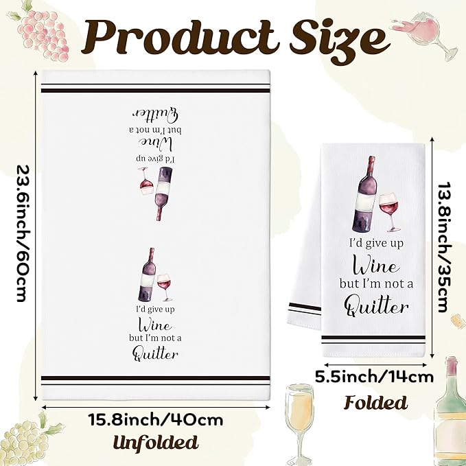 GROBRO7 Funny Wine Hand Towel - Image 2