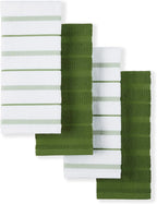 KitchenAid Albany Kitchen Towel 4-Pack Set, Matcha Green/White by KitchenAid