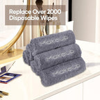 HOMEXCEL Makeup Remover Wash Cloth 6 Pack, Soft Quick Dry Facial Cleansing - Image 5