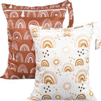 Shappy 2 Pcs Large Travel Laundry Bag Washable Waterproof Wet Dry Large Dirty by Shappy