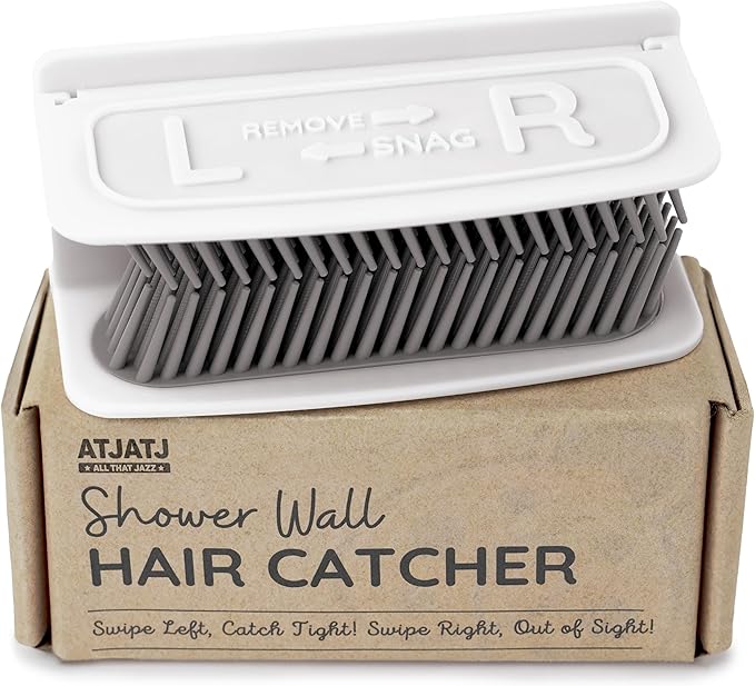 Large Shower Hair Catcher Wall, Bathroom Tub Hair Catcher Drain Protector by AllThatJazz