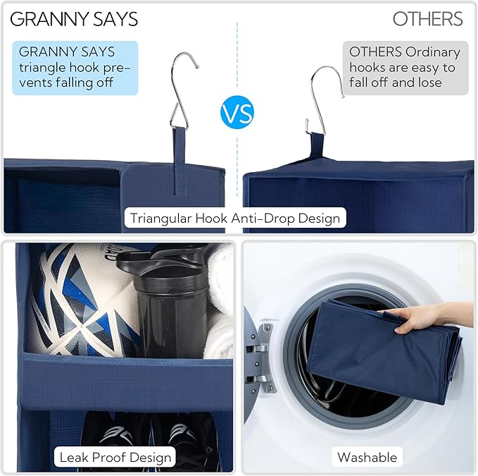 GRANNY SAYS 3-Shelf Closet Organizers and Storage, Foldable Hanging Closet - Image 4