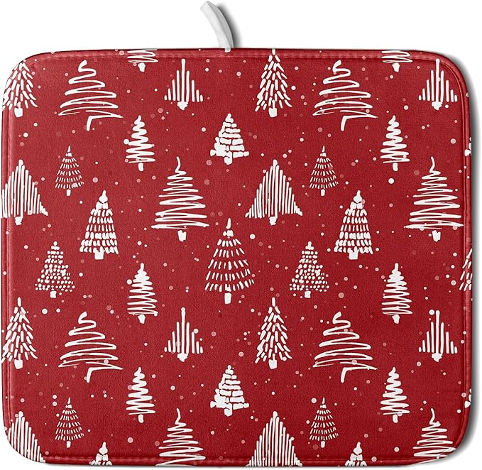Christmas Dish Drying Mat 16 x 18 Inch by APORTT