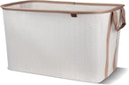 CleverMade Collapsible Laundry Basket LUXE 2 Pack – 60 L Foldable Cotton Blend - Image 8