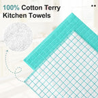 Homaxy Premium Cotton Kitchen Towels 16"x 28", Large Natural Ring Spun 390 GSM - Image 2