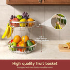 2 Tier Fruit Basket for Kitchen Counter - Image 2