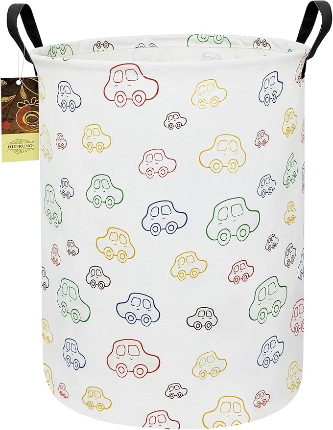 HUNRUNG Laundry Hamper, Large Canvas Fabric Lightweight Storage Basket Toy by HUNRUNG