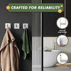 Auxmir Adhesive Hooks 15lb Towel Hooks, 5 Pack No Drilling Damage Free Wall - Image 5