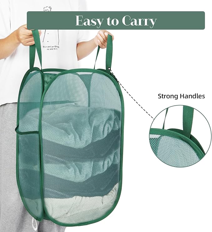 Durable Collapsible Laundry Baskets, Tear-resistant Pop Up Hamper - Image 6