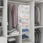5 Shelves Hanging Closet Organizer, 2 Pack Hanging Storage - Image 4