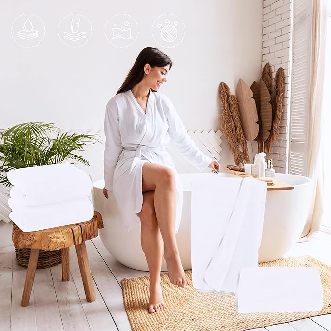 TENSTARS Silk Hemming Bath Towels - Image 4