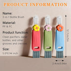 Vanjua 3 in 1 Cup Lid Gap Cleaning Brush Set, Cup Lid Gap Cleaner, Home Kitchen - Image 2