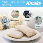 KMAKII Bamboo Kitchen Sponges, Dish Sponge, Super Absorbent Cleaning Sponges - Image 4