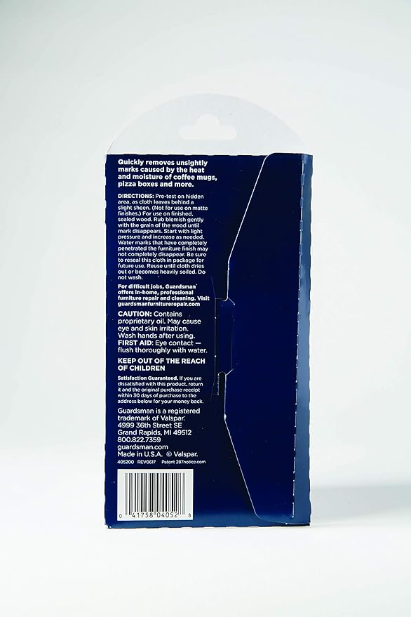 Guardsman Reusable Water Mark Remover Cloth | Wood Cleaner - Image 2