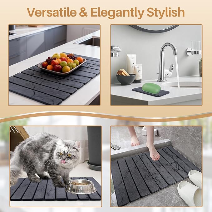 2 PCS Quick Dry Stone Dishes Mats - Image 5