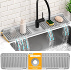 24'' Folding Faucet Mat for Kitchen Sink Splash Guard Kitchen Sink Faucet Mat - Image 9