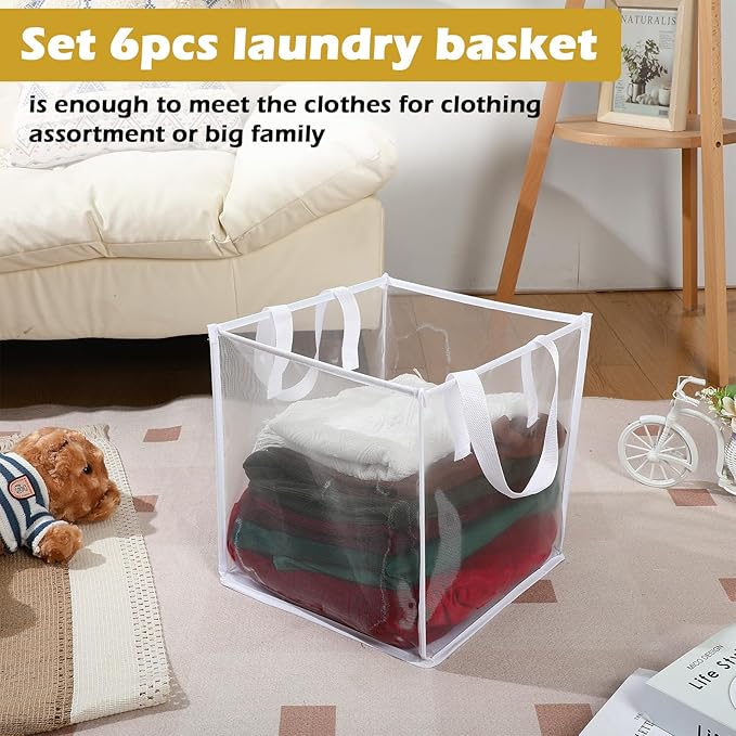 Zopeal 6 Pack Popup Laundry Hamper 13 Inch Collapsible Laundry Baskets - Image 5