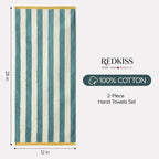 REDKISS 3-Pack Premium Hand Towels, 28x12 Inches 100% Cotton Bath Towels - Image 5