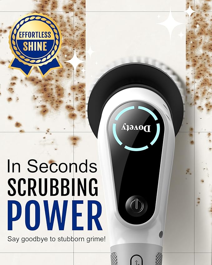 Dovety Electric Spin Scrubber, Cordless Cleaning Brush, Shower Scrubber - Image 2