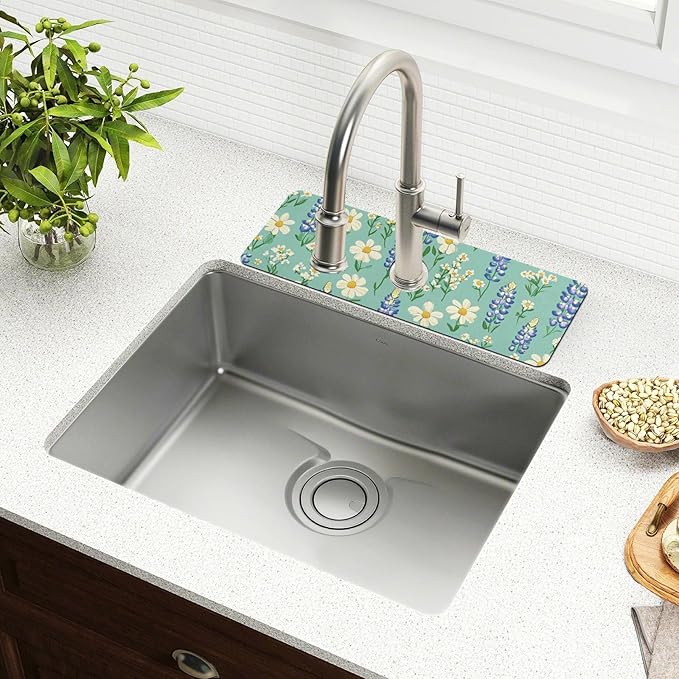 Kitchen Sink Splash Guard 2 PCS 30 Inch Sink Faucet Mat Splash Guard - Image 6