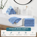 Casa Platino Blue Wash Cloths - Image 2