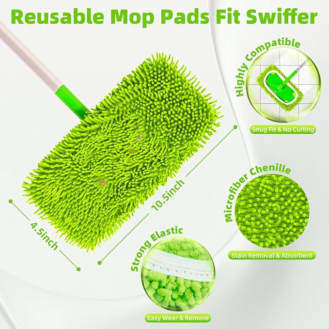 Reusable Dry Sweeping Cloths Microfiber Wet Pads Refill Compatible - Image 3