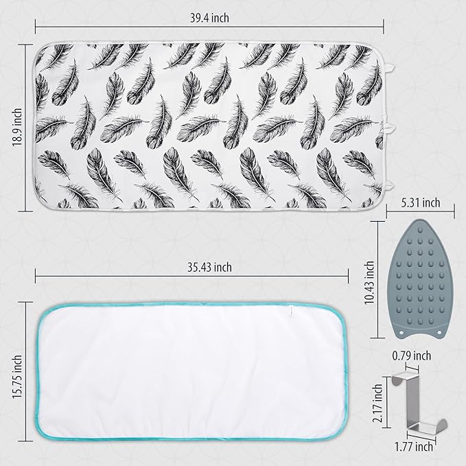 Seiritex Ironing Mat, Portable Ironing Pad 39.4 x 18.9 inch Table Top Iron - Image 7