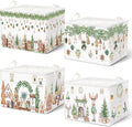 4 Pack Christmas Storage Bin Collapsible Large Christmas Storage Baskets by Bulyoou