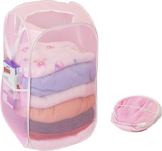 Simple Houseware Mesh Pop-Up Laundry Hamper Basket - Image 3