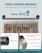 OROPY Industrial Pipe Clothing Rack 38.4", Heavy Duty Detachable Wall Mounted - Image 8