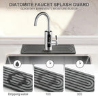 Faucet Mat for Kitchen Sink, Diatomite Fast Drying Stone Sink Tray, Super - Image 2