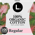 L. Ultra Thin Liners for Women, Regular Coverage, Organic Cotton Top Layer by L