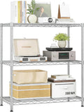 Xcity Storage Shelves, 3 Tier Heavy Duty Metal Shelving Unit with Wheels, 1050 LBS Capacity Adjustable Steel Wire Shelf Organizer for Pantry, Kitchen, Garage, 14" D x 24" W x 30" H, Chrome by Unknown
