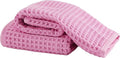 Microfiber Waffle Face Towels, 2 Pieces, Fast Drying, Lint Free 430 GSM by Unknown