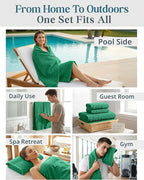 Casa Platino 100% Mercerized Cotton Bathroom Towel Set - Image 7