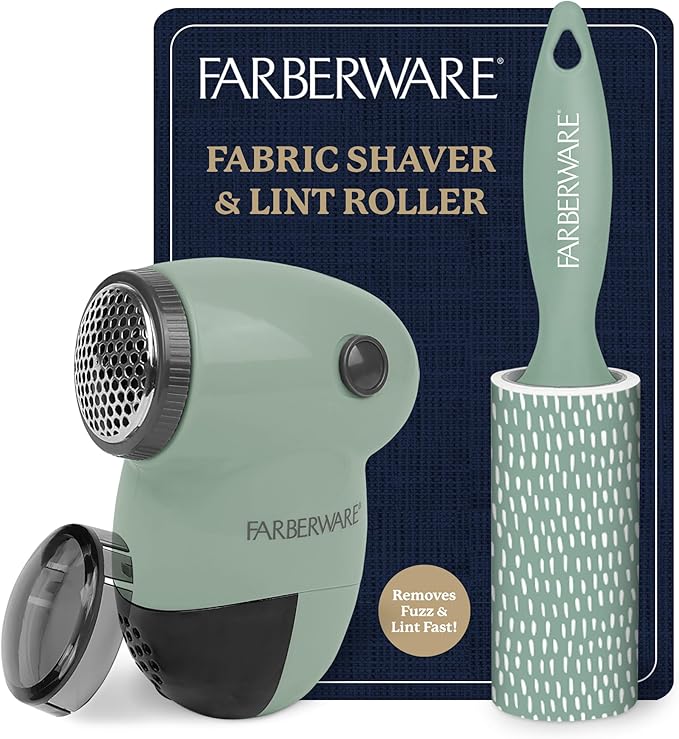 Farberware Fabric Shaver & Lint Remover Set–Battery Operated Sweater Shaver by BestBrands