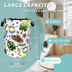 Funny Hawaii Laundry Hamper Surf Beach Elements Colorful Laundry Basket - Image 2