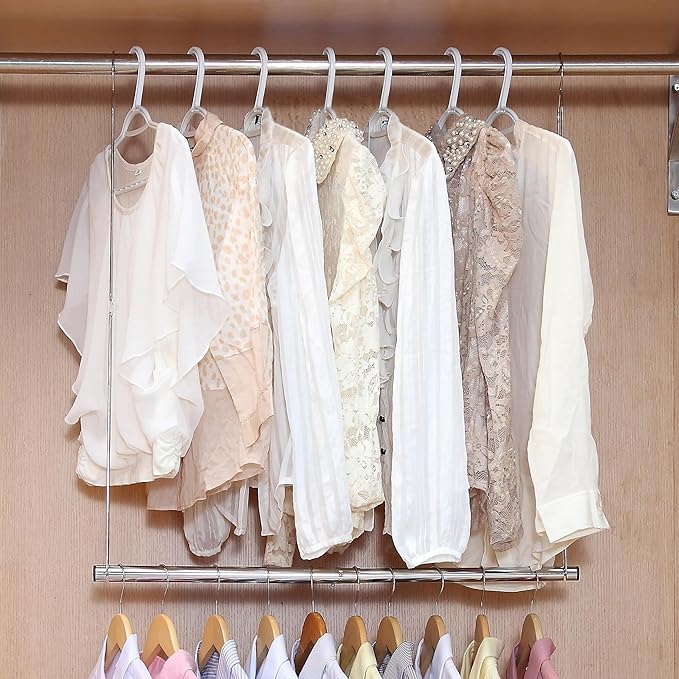 Hanging Closet Rod, 17-29In Adjustable Width and Up to 37In Height Adjustable - Image 7