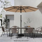 AreShark 9 FT Patio Umbrella for Outdoor, Outdoor Umbrella with Push Button Tilt and Crank, Outdoor Patio Umbrellas with 8 Sturdy Ribs for Market, Garden, Deck, Backyard, Pool (Beige) - Image 6