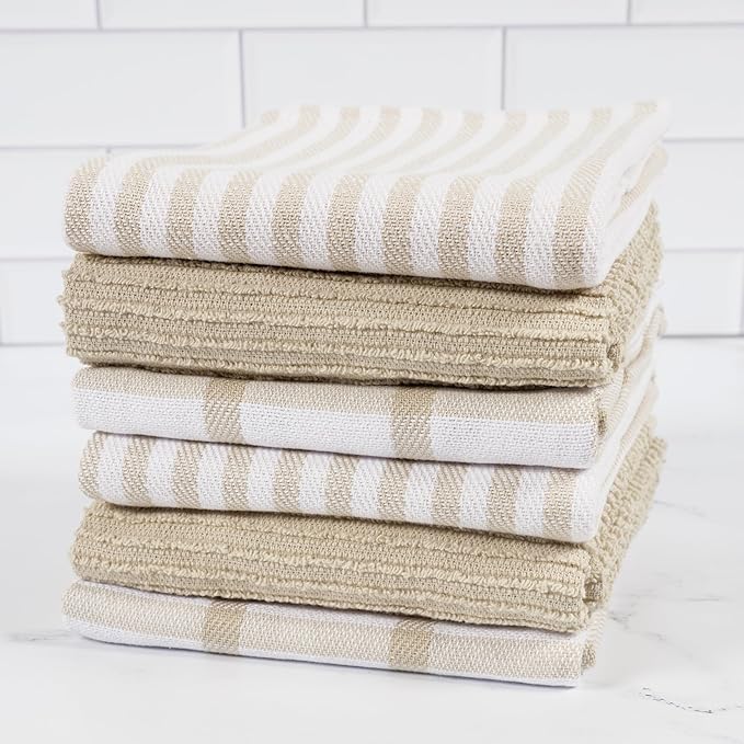 KAF Home Premium Kitchen Towels, Large 100% Cotton, Flat & Terry Absorbent Dish - Image 3