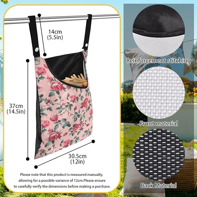 Clothes Pin Hanging Bag, Large Capacity Clothespin Bag - Image 6