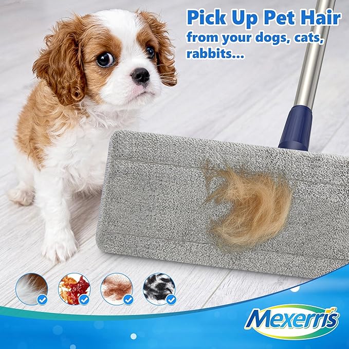Microfiber Mops for Hardwood Floor Cleaning: MEXERRIS Flat Floor Mop - Image 5