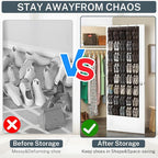 40-Pocket Over the Door Shoe Organizer - Image 5