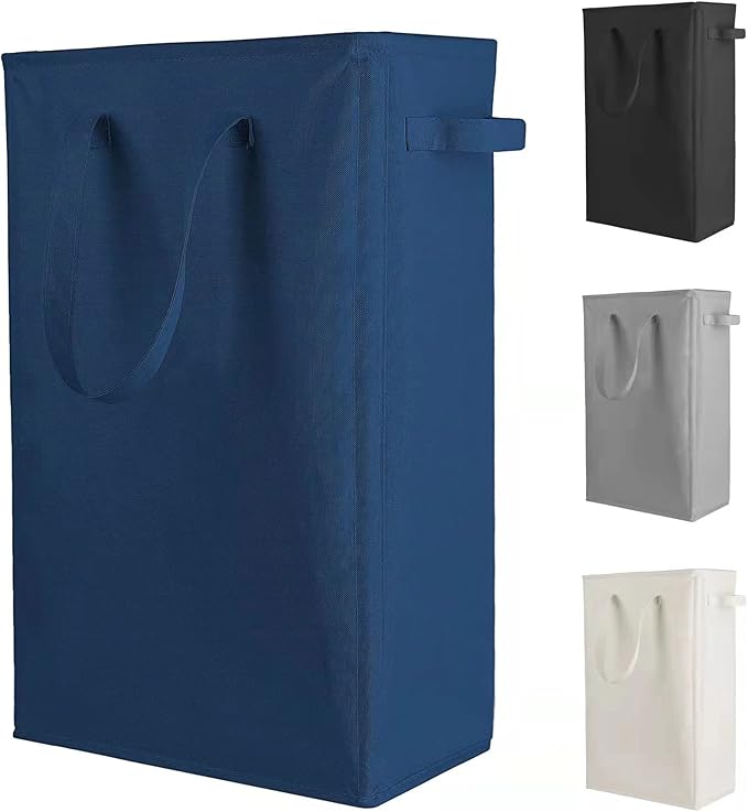 Odonata Slim Laundry Hamper Handles Collapsible Laundry Basket Thin Dirty by Odonata