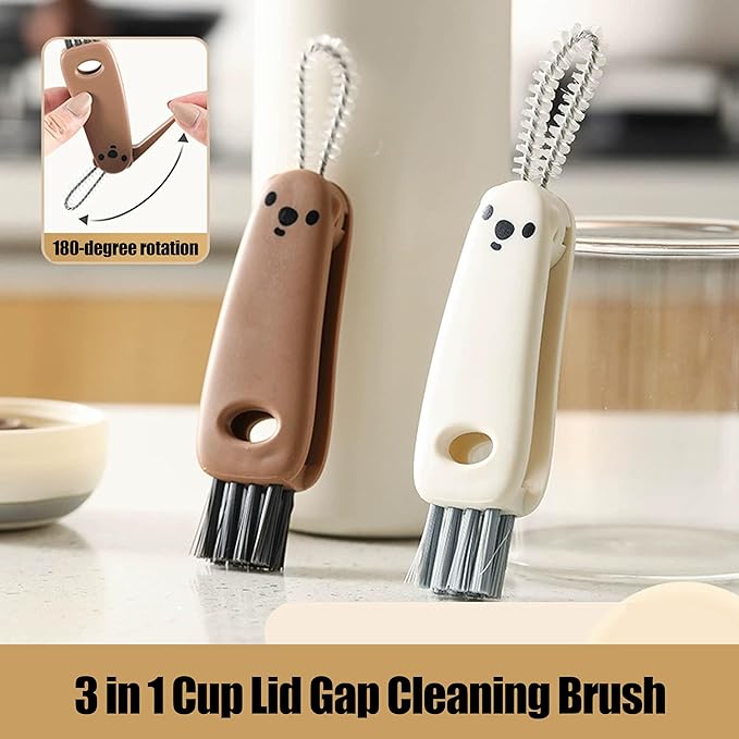3 in 1 Cup Lid Gap Cleaning Brush Multifunctional Bottle Cleaning Brush - Image 7