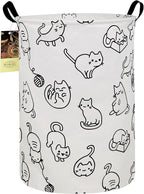 HUNRUNG Laundry Hamper, Large Canvas Fabric Lightweight Storage Basket Toy by HUNRUNG