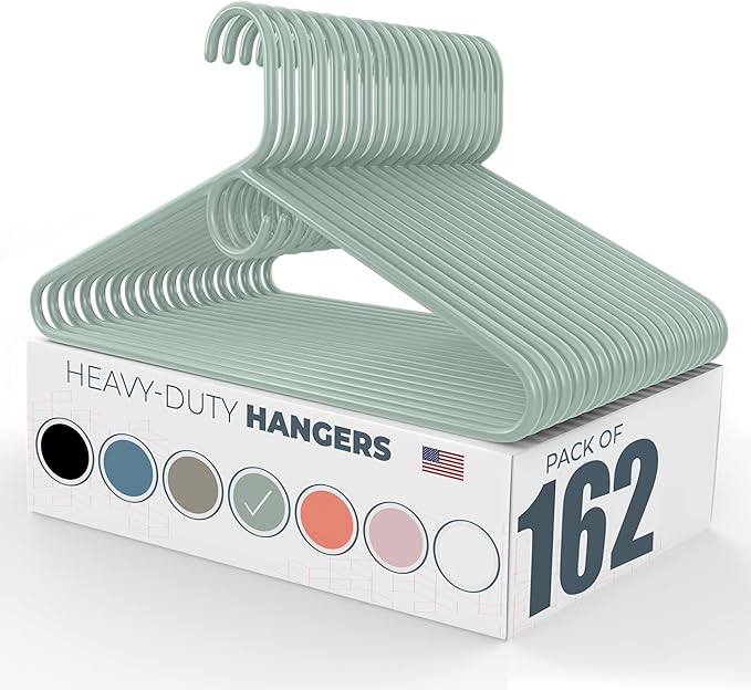 Neaties Heavy Duty Clothes Hangers 100+ Pack – Made in The USA – 8lb Capacity by NeatiesHangers