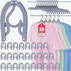 30 Pcs Travel Hangers Portable Foldable Travel Hanger Organizer, Plastic Cruise by Besslly