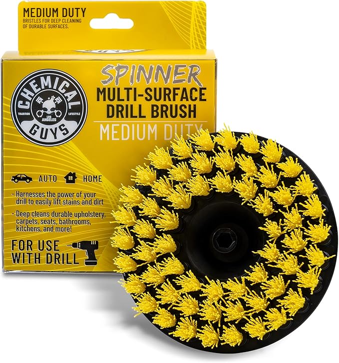 Chemical Guys ACC507 Medium Duty Spinner Multi-Surface Drill Brush Attachment by ChemicalGuys