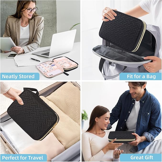 Electronics Organizer Travel Case, Charger Bag Cord Organizer Travel, - Image 6